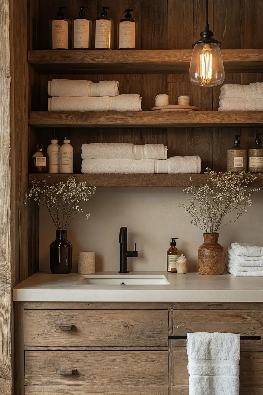 29 Rustic Bathroom Ideas That Feel Like a Cabin Morning