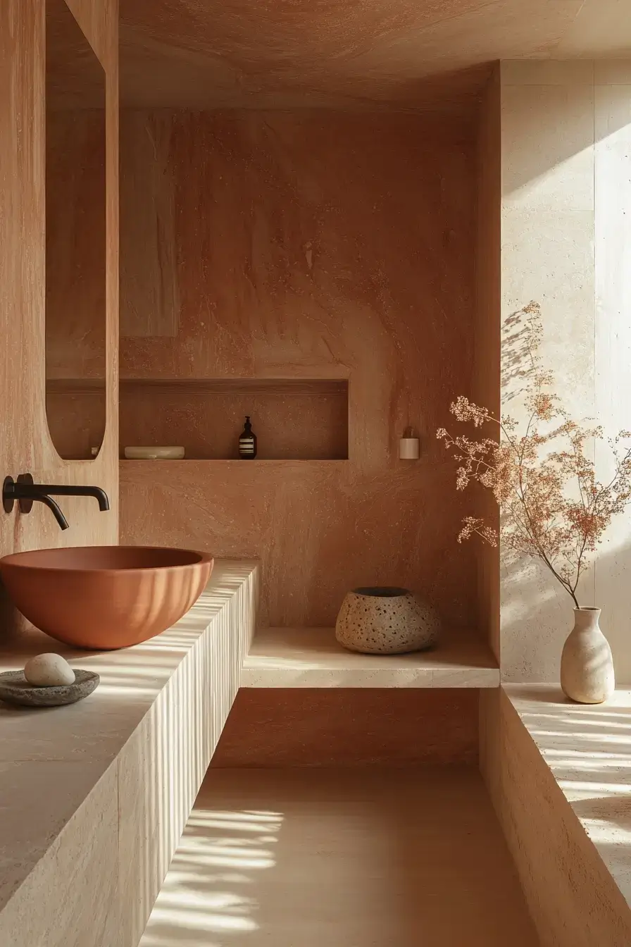 29 Terracotta Bathroom Ideas That Warm Up the Whole House 29 Terracotta Bathroom Ideas That Warm Up the Whole House