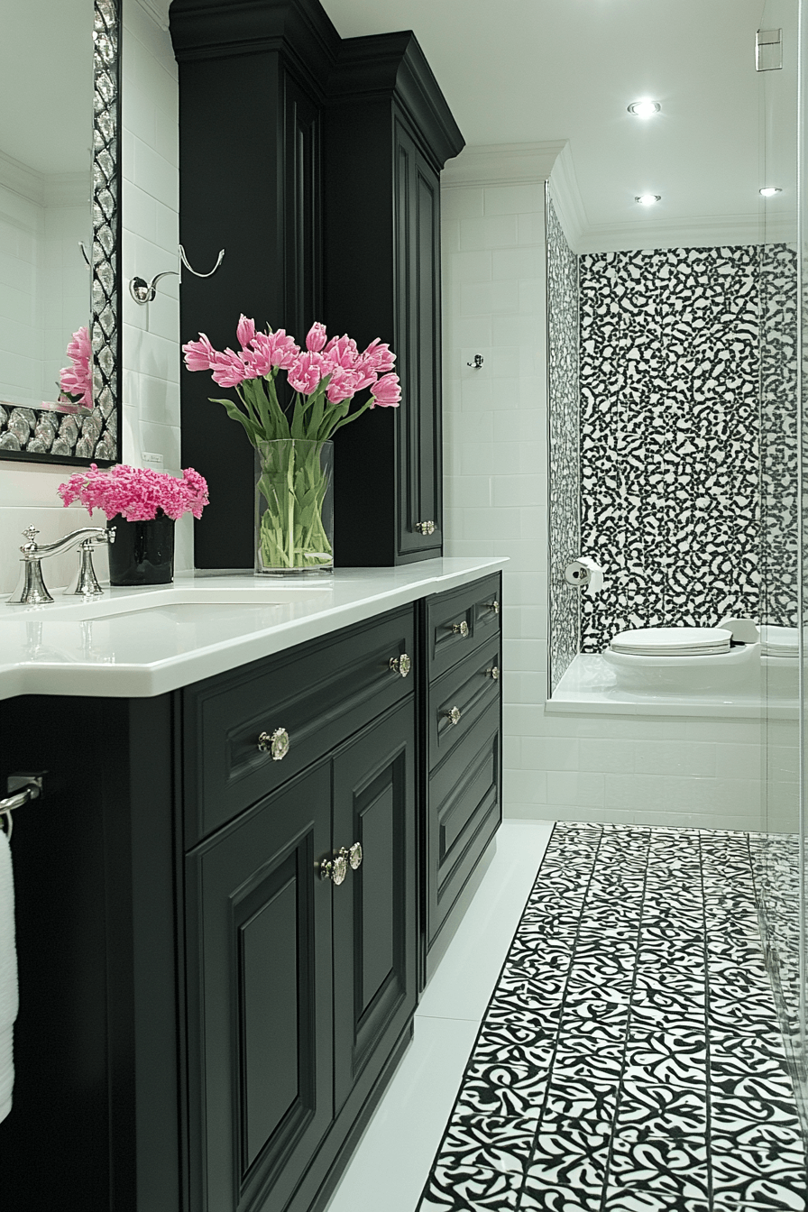 Black and White Bathrooms That Stay Interesting Without Adding Color