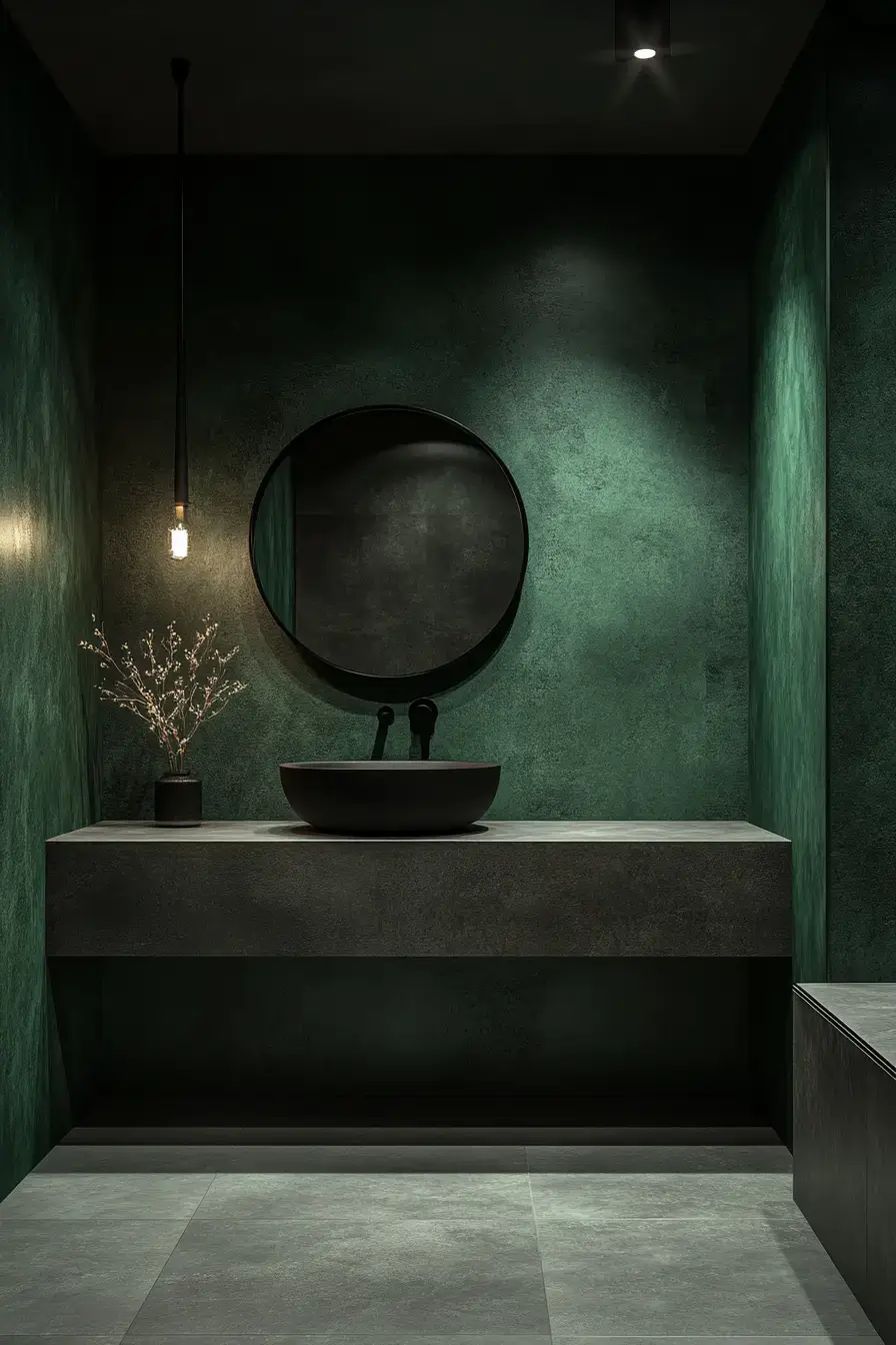 29 Dark Green Bathroom Ideas That Bring the Outdoors In