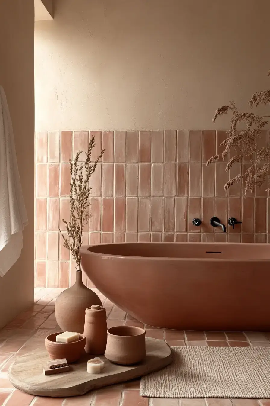 29 Terracotta Bathroom Ideas That Warm Up the Whole House 29 Terracotta Bathroom Ideas That Warm Up the Whole House