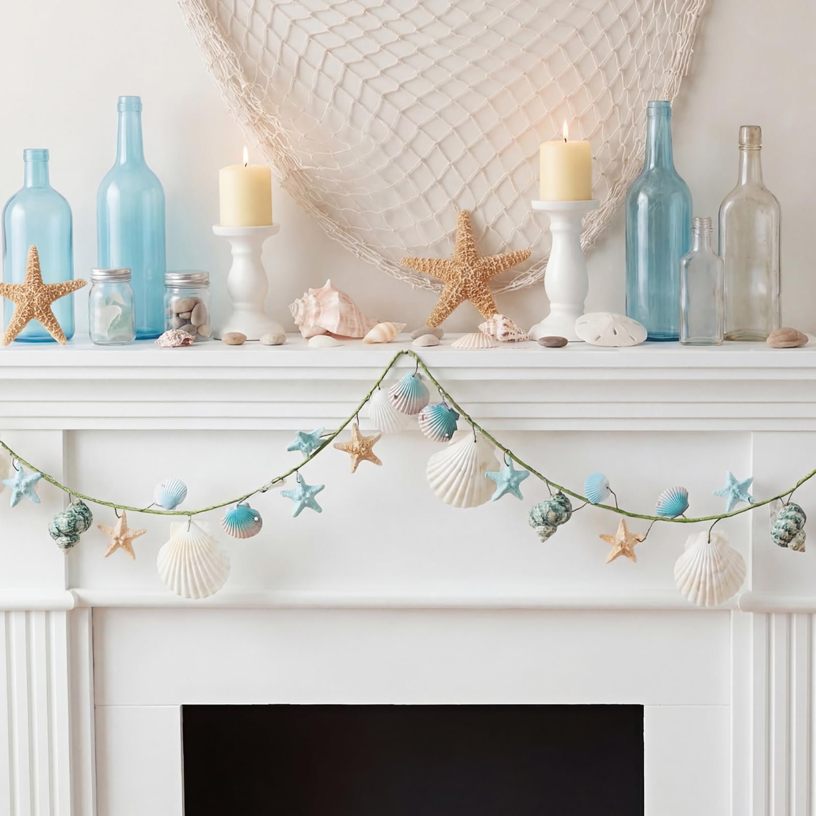 27 Coastal Mantle Decor Ideas for Fireplaces That Feel Like the Shore coastal mantle decor