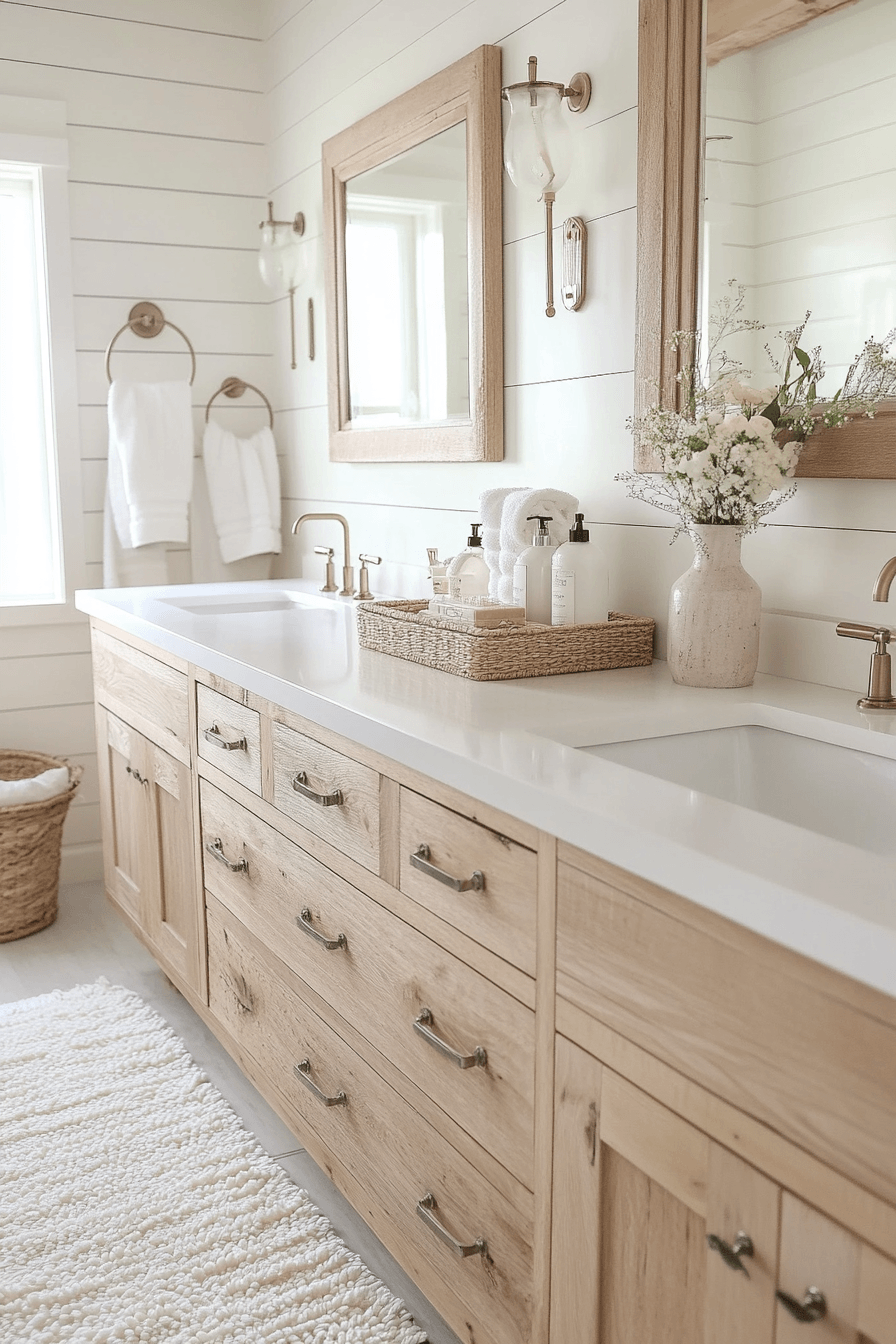 Farmhouse Bathrooms That Balance Rustic With Real Life