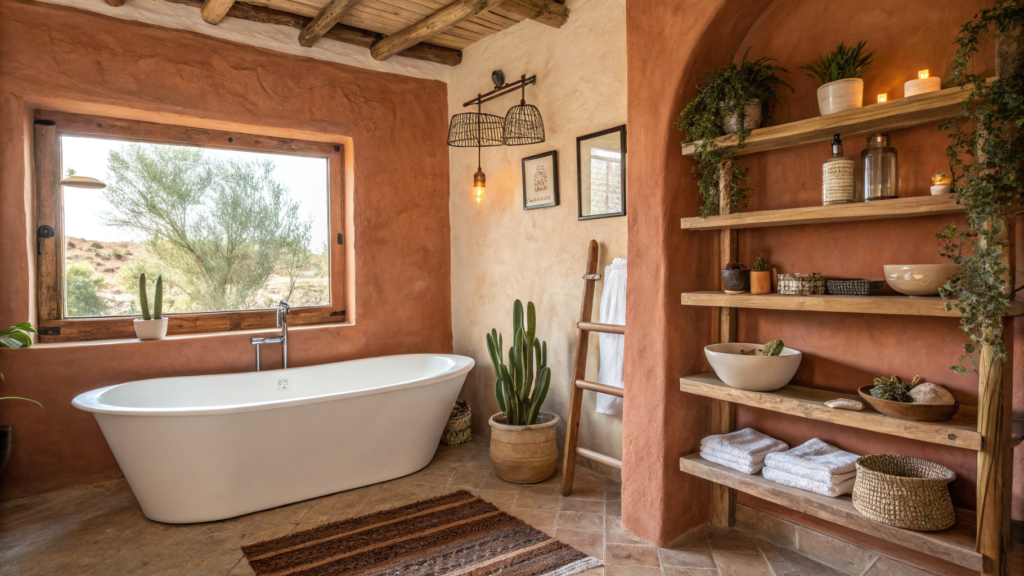 terracotta bathroom