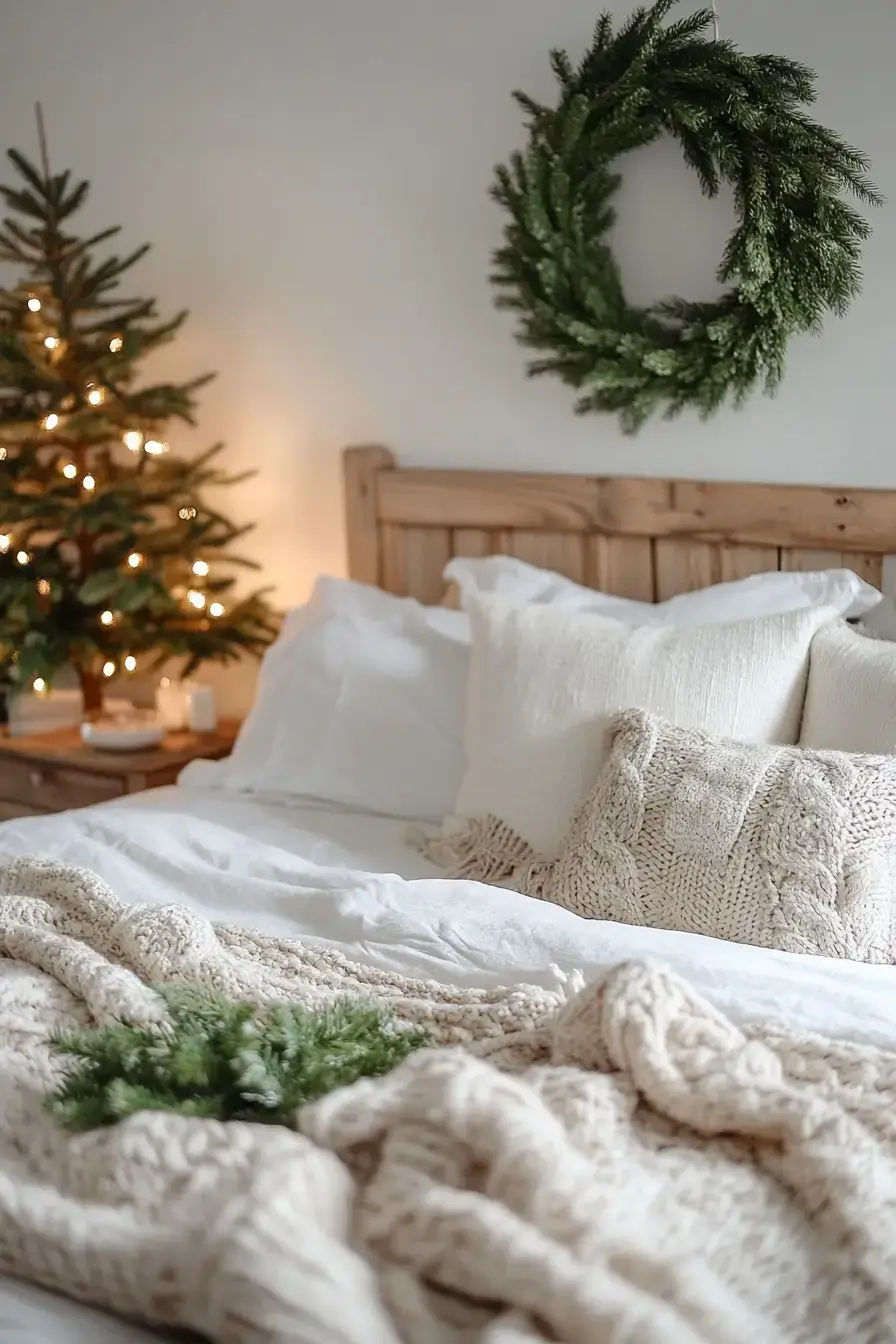 31 Christmas Bedroom Ideas That Feel Warm Without the Glitter Overload christmas bedroom