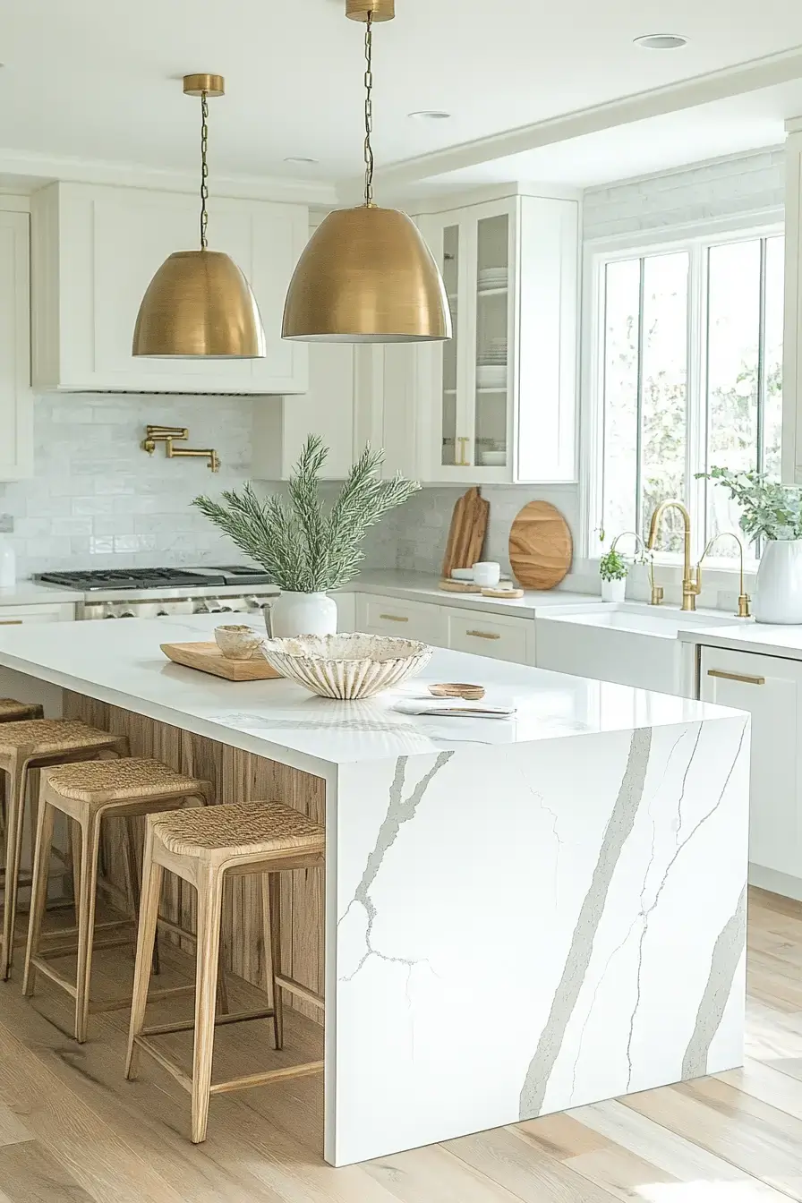 29 Modern Coastal Kitchen Ideas That Pair Marble With Driftwood modern coastal kitchen