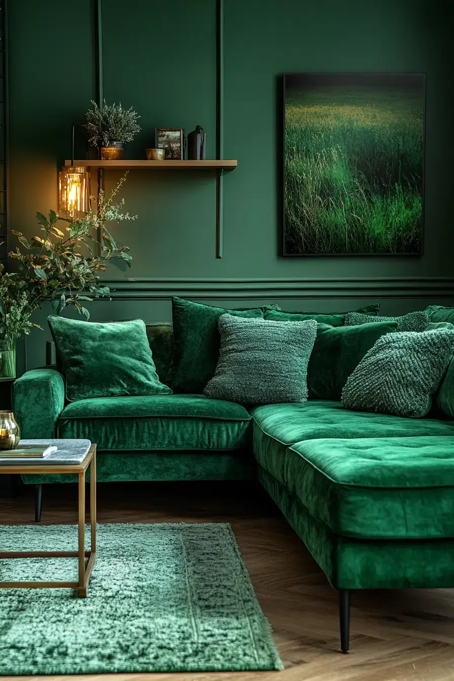 29 Emerald Green Living Room Ideas That Feel Rich Without Trying emerald green living room