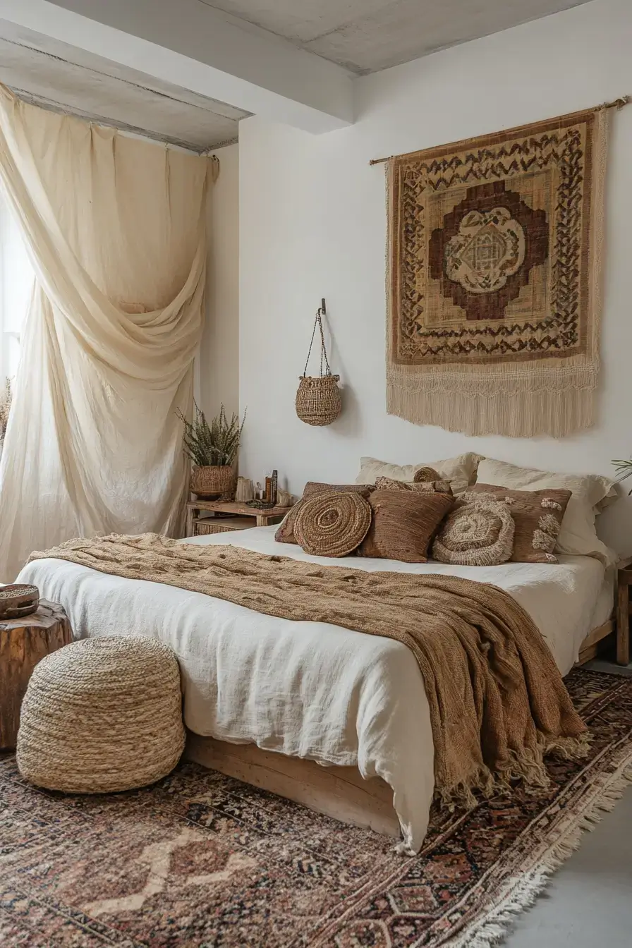 29 Afro Boho Bedroom Ideas That Turn Sleep Spaces Into Sanctuaries afro boho bedroom