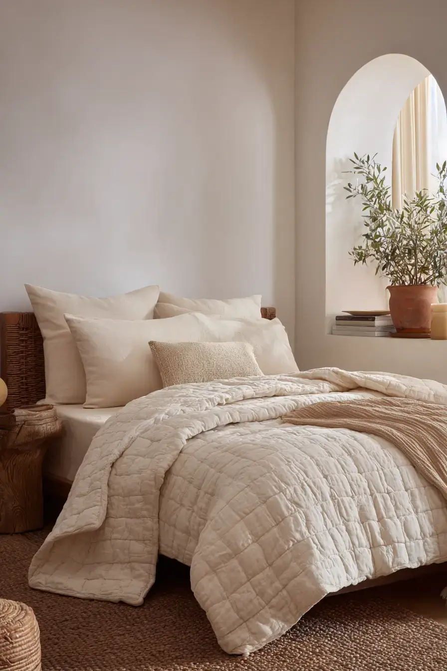 29 Minimalist Boho Bedroom Ideas That Balance Bare and Cozy minimalist boho bedrooms