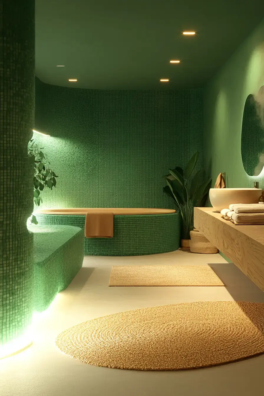 29 Emerald Green Bathroom Ideas That Prove Bold Color Works emerald green bathroom