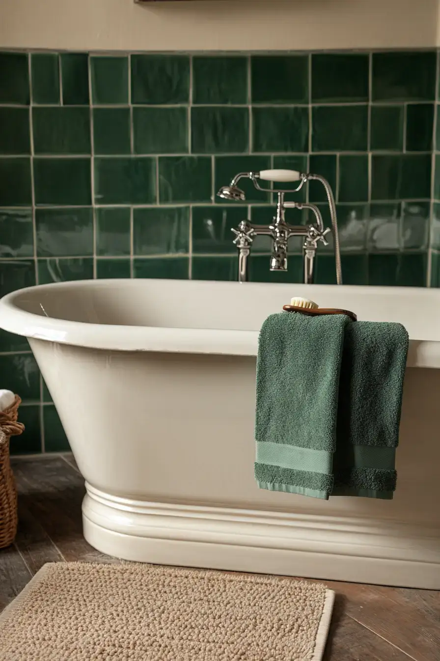 29 Emerald Green Bathroom Ideas That Prove Bold Color Works emerald green bathroom