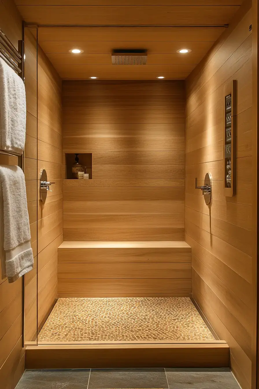 29 Rustic Walk In Shower Ideas That Bring the Cabin Spa Home rustic walk in shower ideas