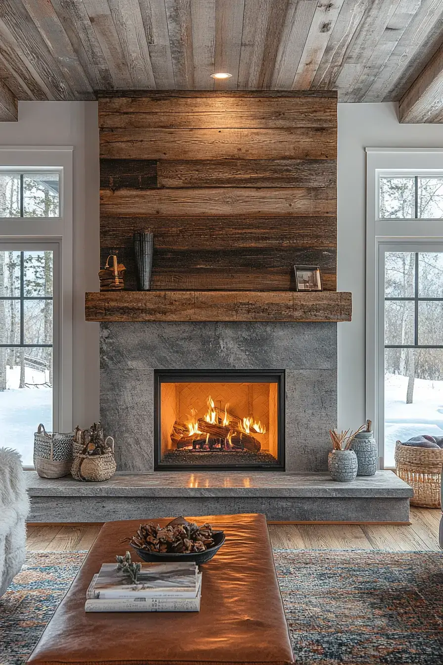 29 Rustic Farmhouse Fireplace Ideas That Anchor the Whole Room rustic farmhouse fireplace