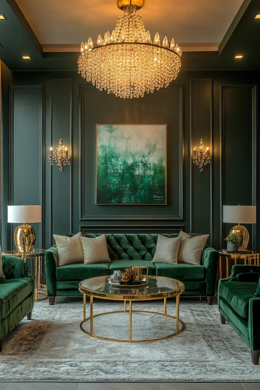 29 Emerald Green Living Room Ideas That Feel Rich Without Trying emerald green living room