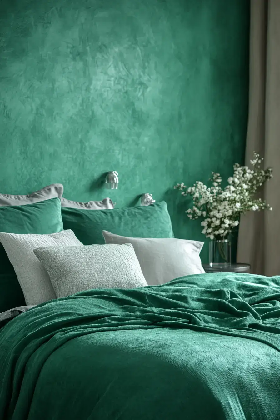 29 Emerald Green Bedroom Ideas for a Deep, Restful Retreat emerald green bedroom