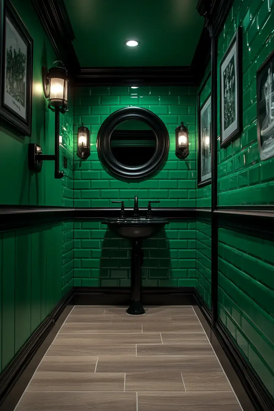 29 Emerald Green Bathroom Ideas That Prove Bold Color Works emerald green bathroom