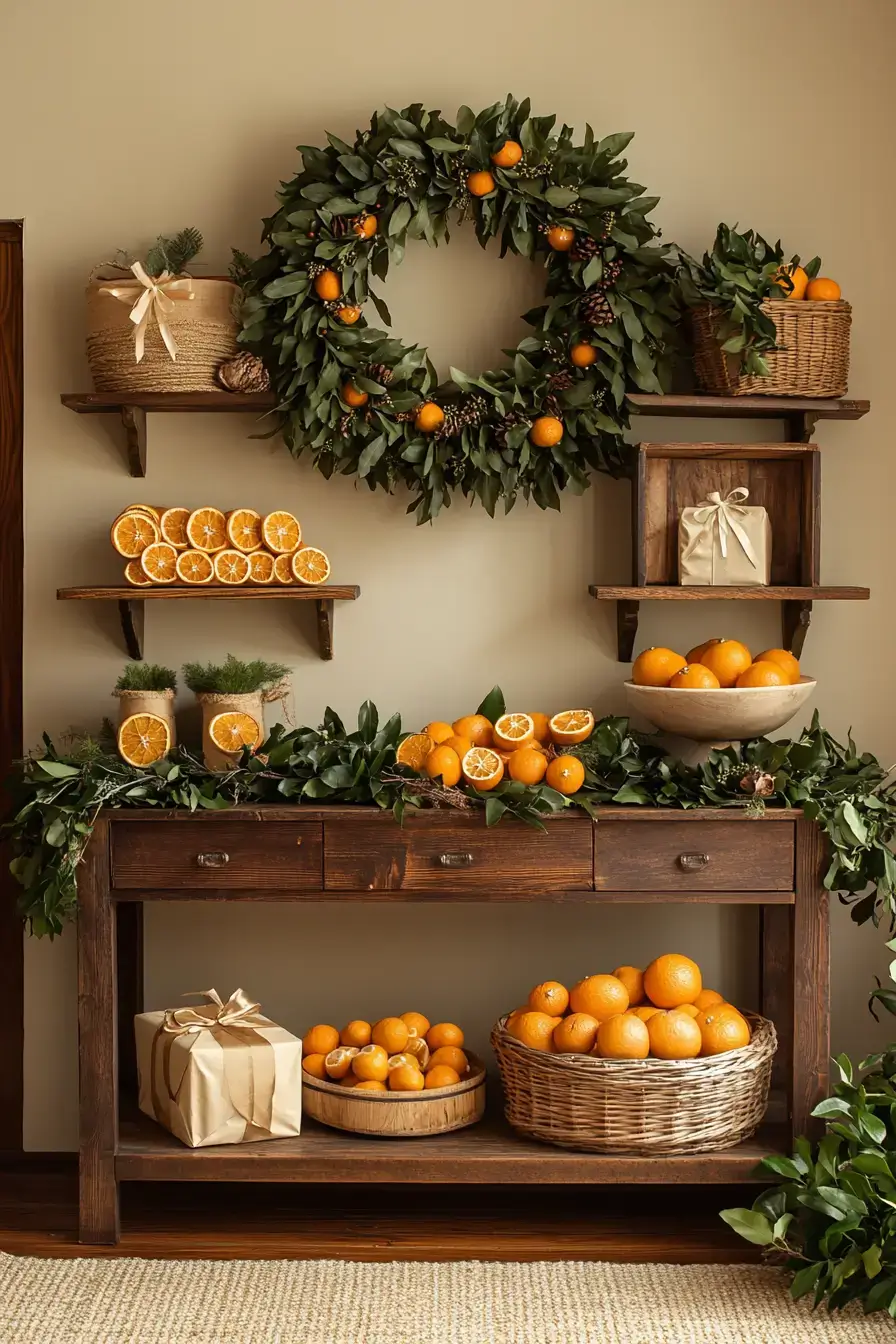 27 Natural Christmas Decor Ideas Using Pine and Dried Citrus natural christmas decor
