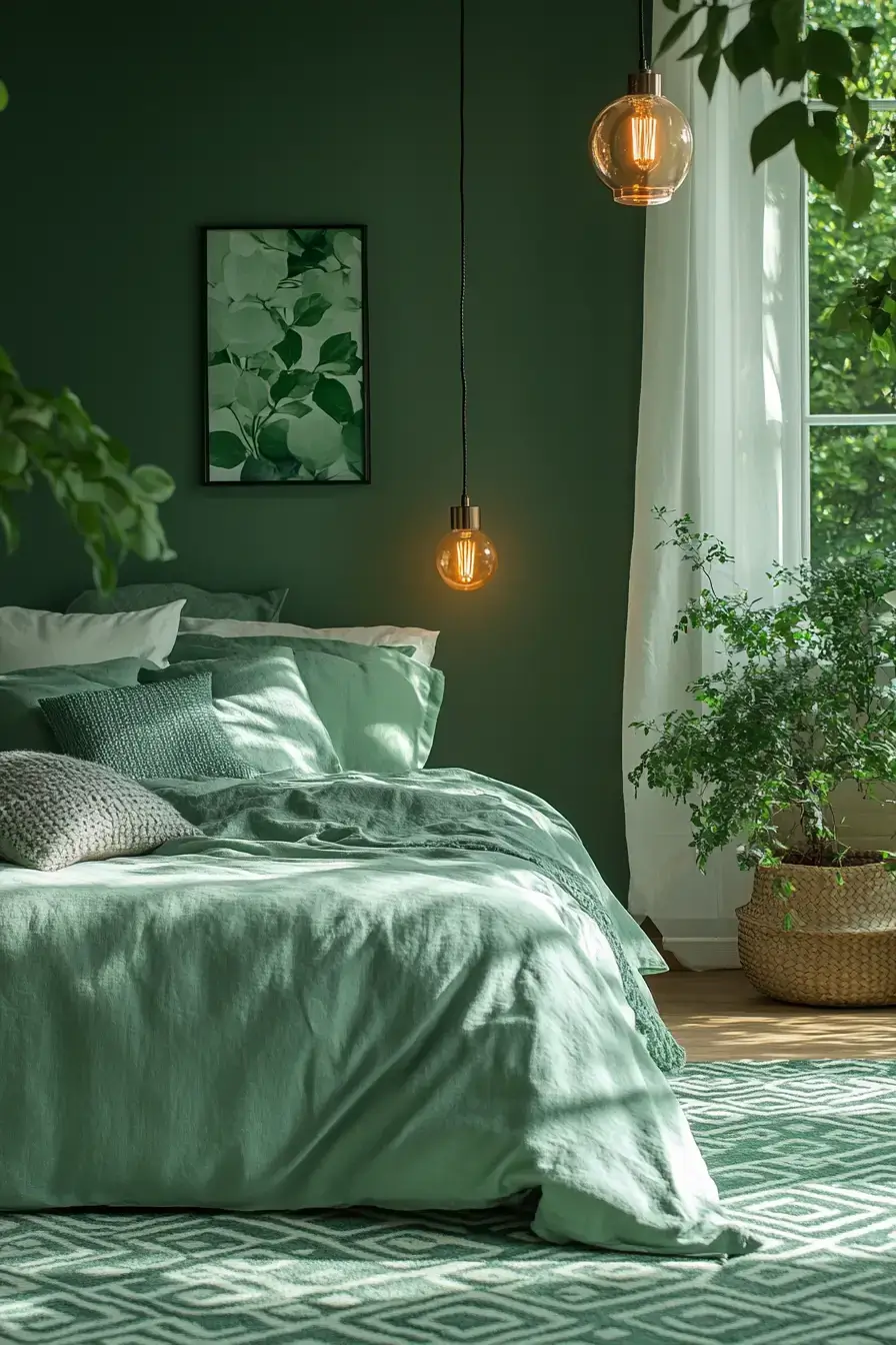 29 Emerald Green Bedroom Ideas for a Deep, Restful Retreat emerald green bedroom