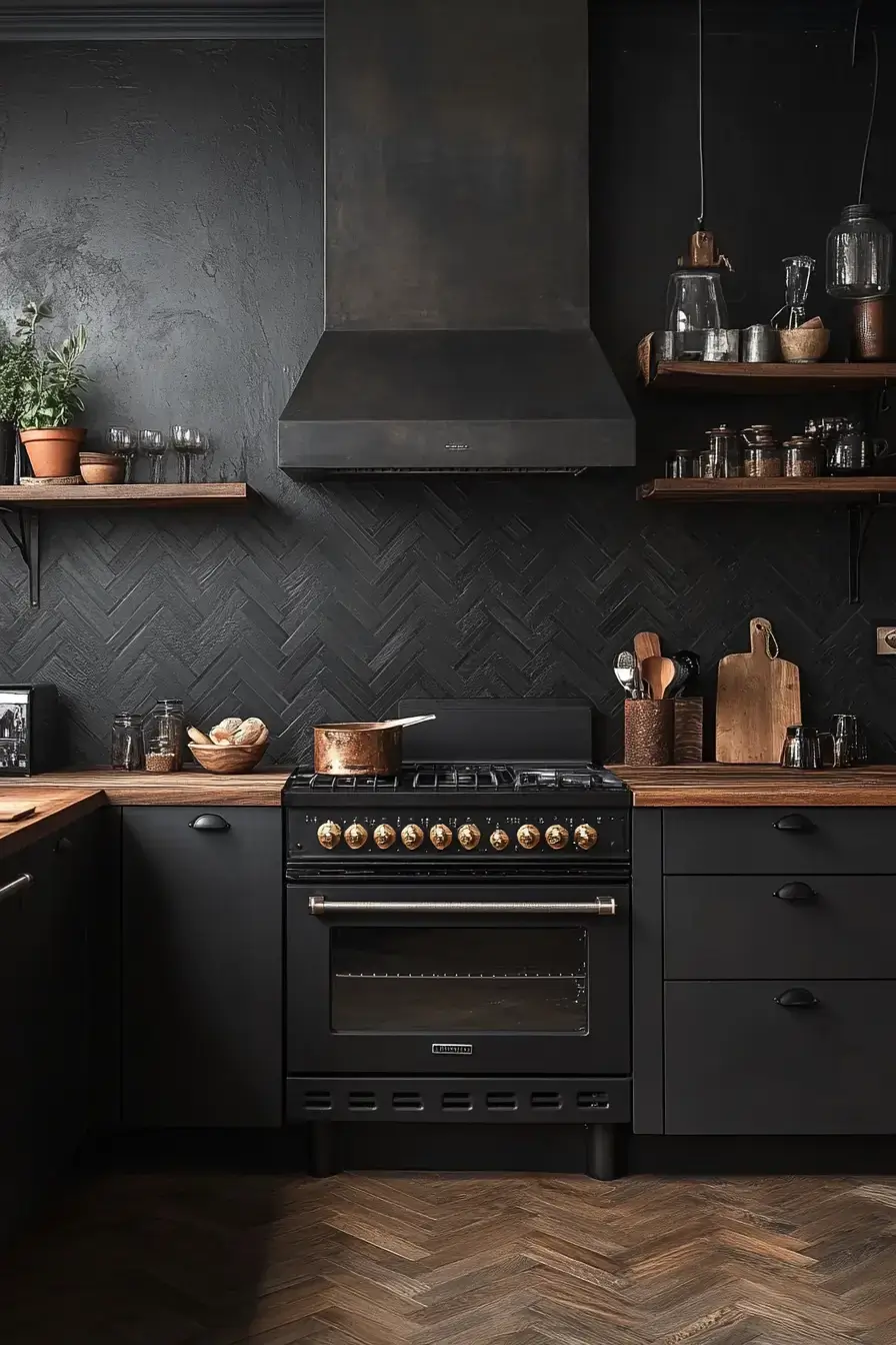 29 Dark Rustic Kitchen Ideas That Nail the Cozy Cabin Mood dark rustic kitchen