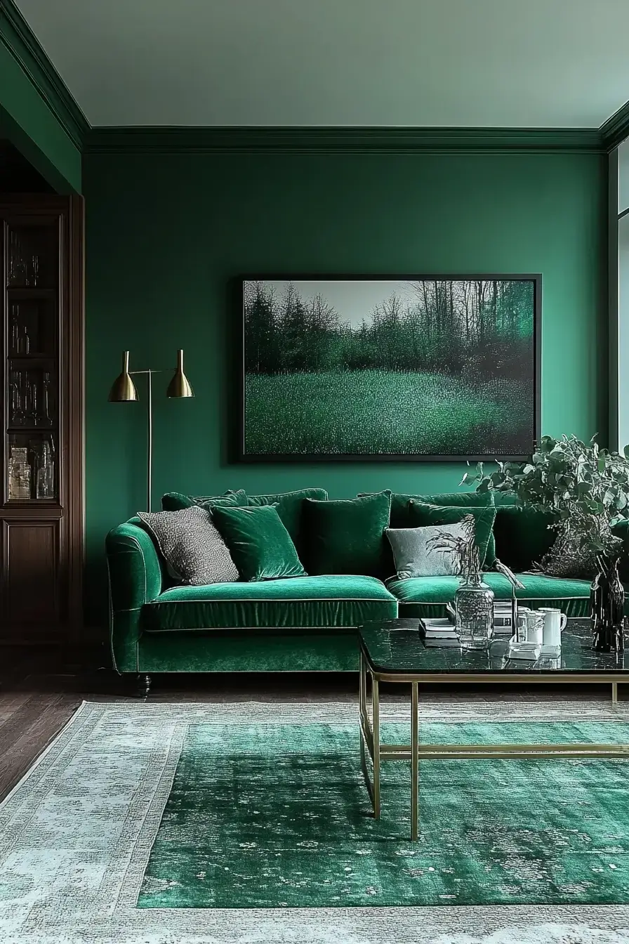 29 Emerald Green Living Room Ideas That Feel Rich Without Trying emerald green living room