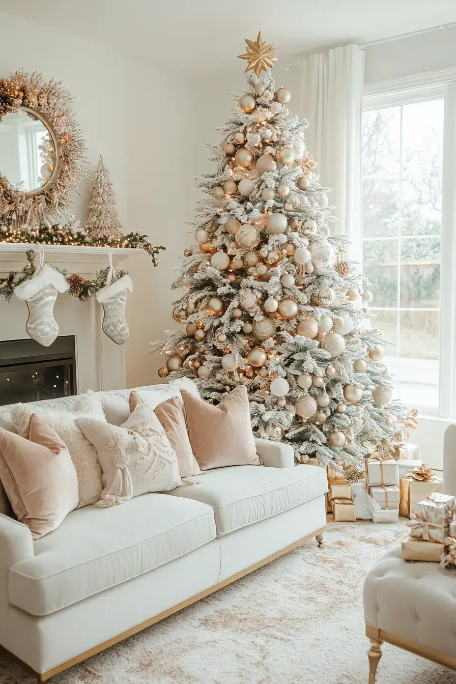 29 Christmas Living Room Setups That Feel Like a Real Holiday Evening christmas living room