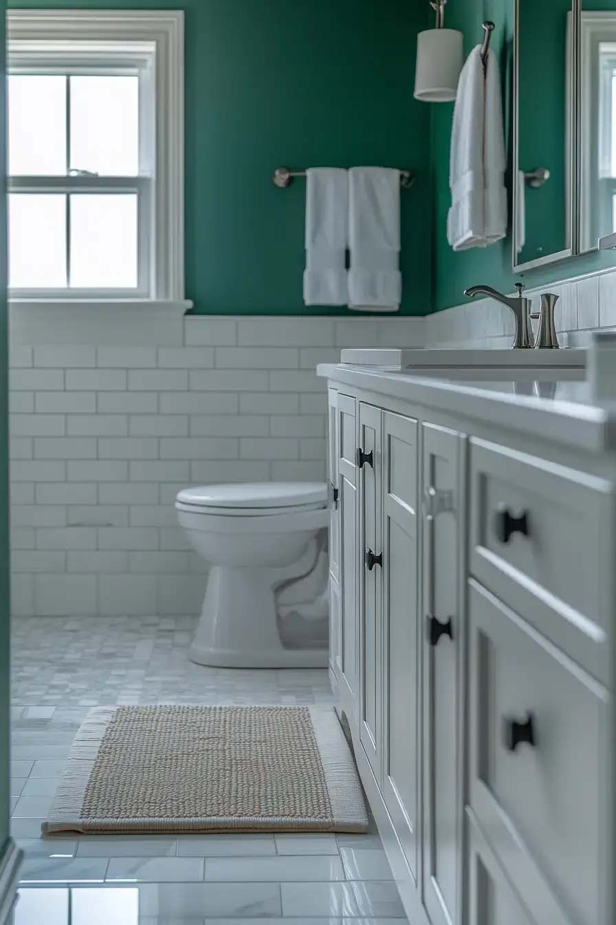 29 Emerald Green Bathroom Ideas That Prove Bold Color Works emerald green bathroom