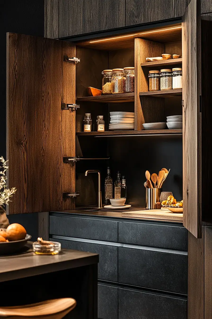 29 Dark Rustic Kitchen Ideas That Nail the Cozy Cabin Mood dark rustic kitchen