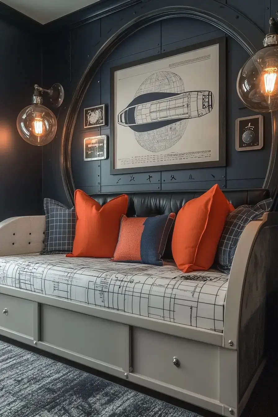 29 Space Themed Bedroom Ideas That Feel Like a Quiet Orbit space themed bedroom