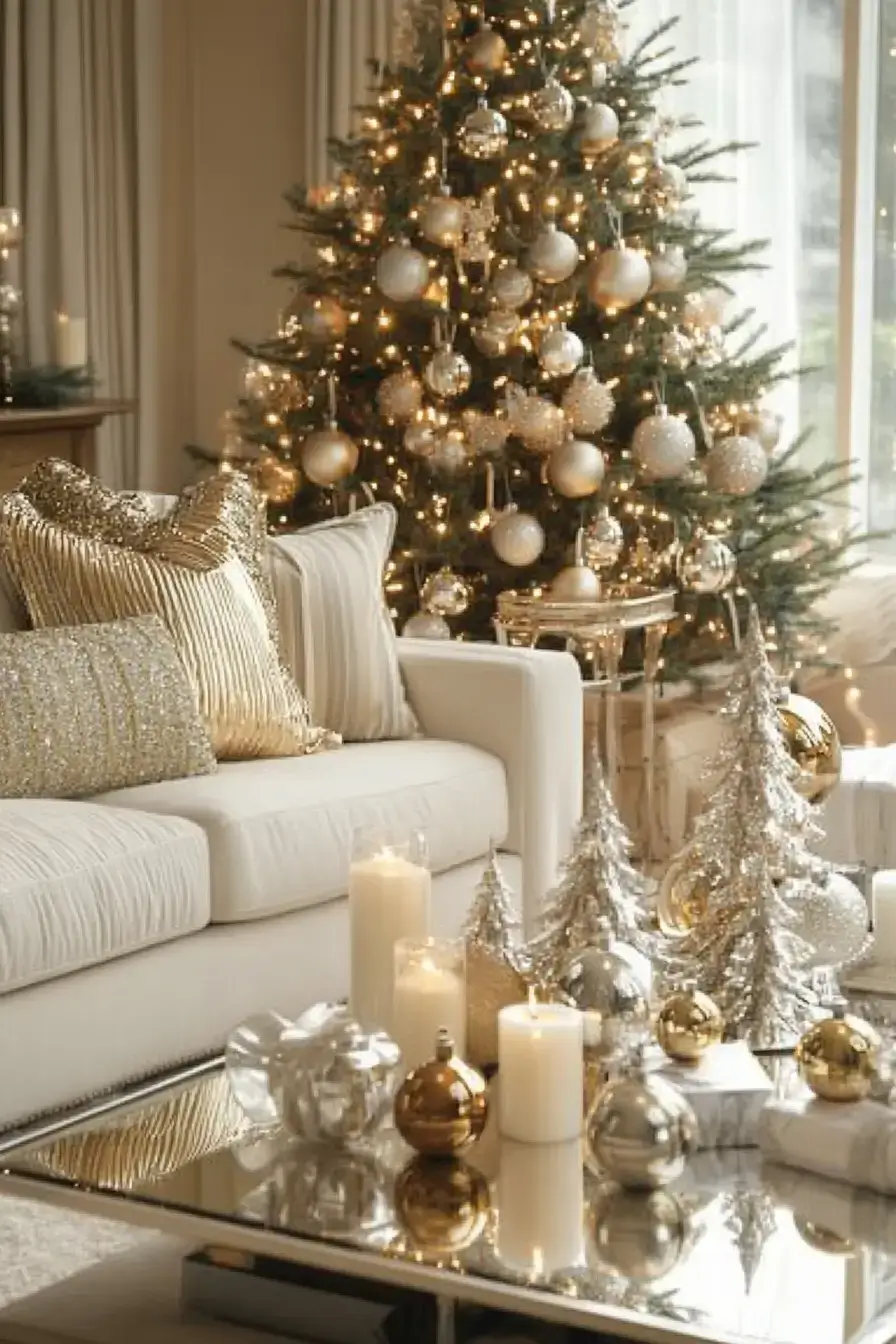 29 Christmas Living Room Setups That Feel Like a Real Holiday Evening christmas living room