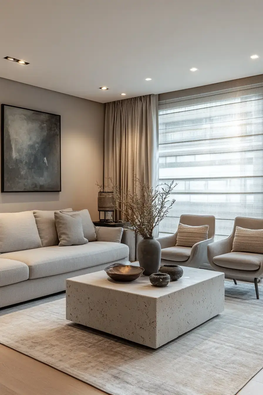 25 Grey and Beige Living Room Mixes That Actually Stay Warm grey and beige living room
