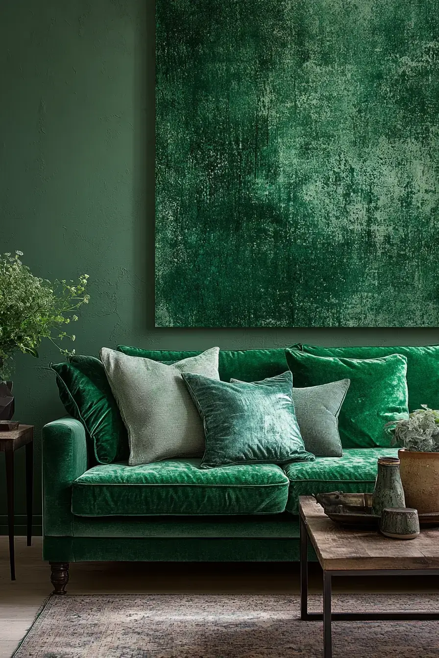 29 Emerald Green Living Room Ideas That Feel Rich Without Trying emerald green living room