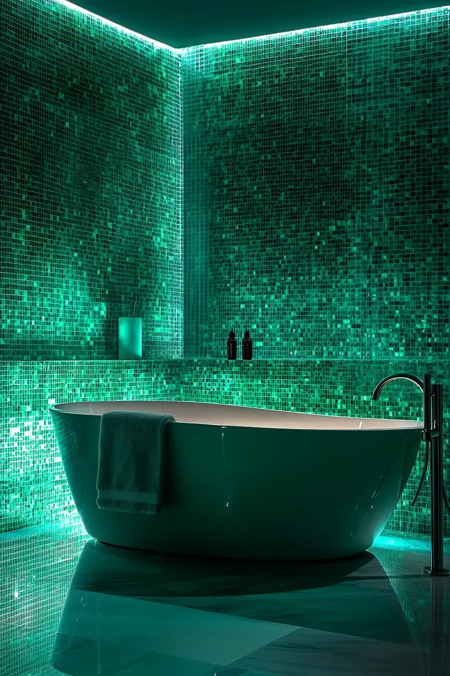 29 Emerald Green Bathroom Ideas That Prove Bold Color Works emerald green bathroom