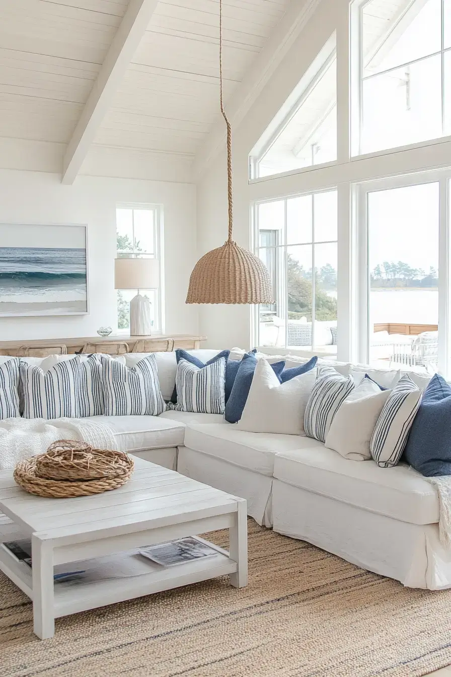 29 Modern Coastal Living Room Ideas With a Clean, Breezy Edge modern coastal living room