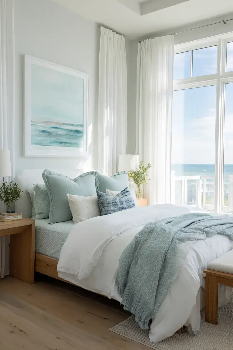 29 Modern Coastal Bedroom Ideas That Sleep Light and Bright modern coastal bedroom