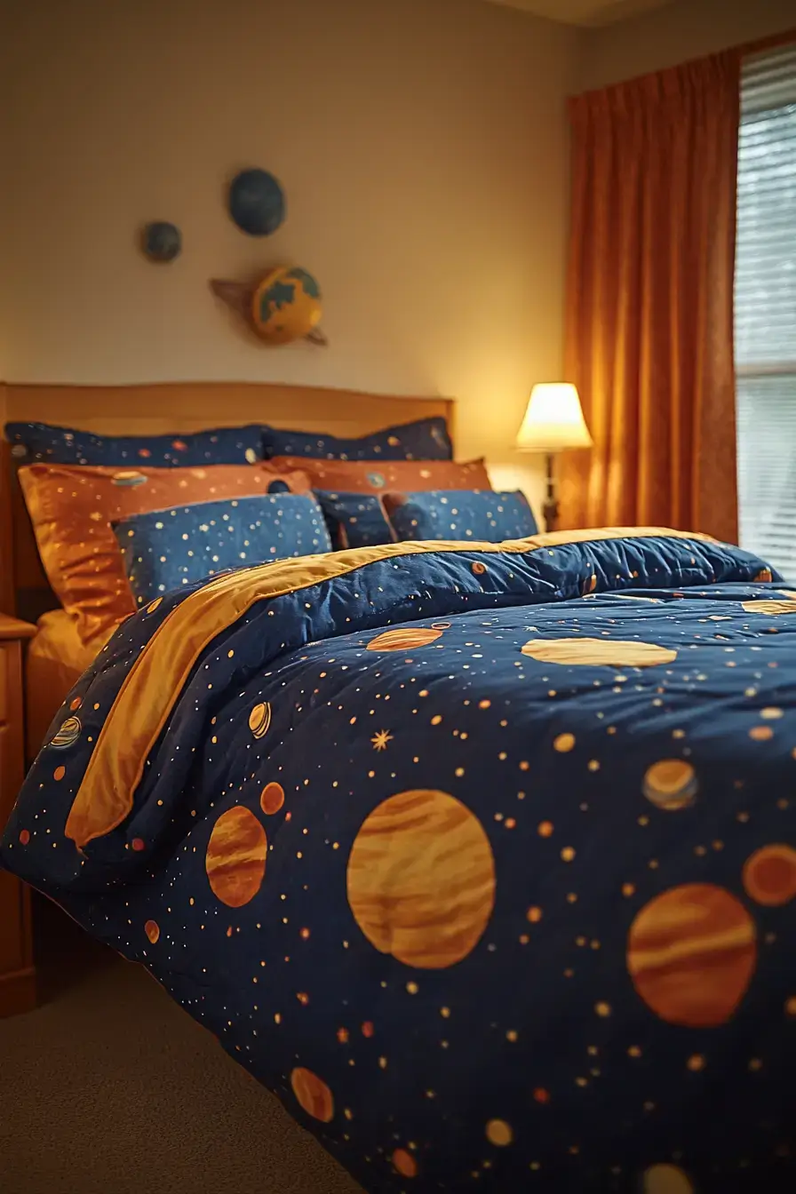29 Space Themed Bedroom Ideas That Feel Like a Quiet Orbit space themed bedroom