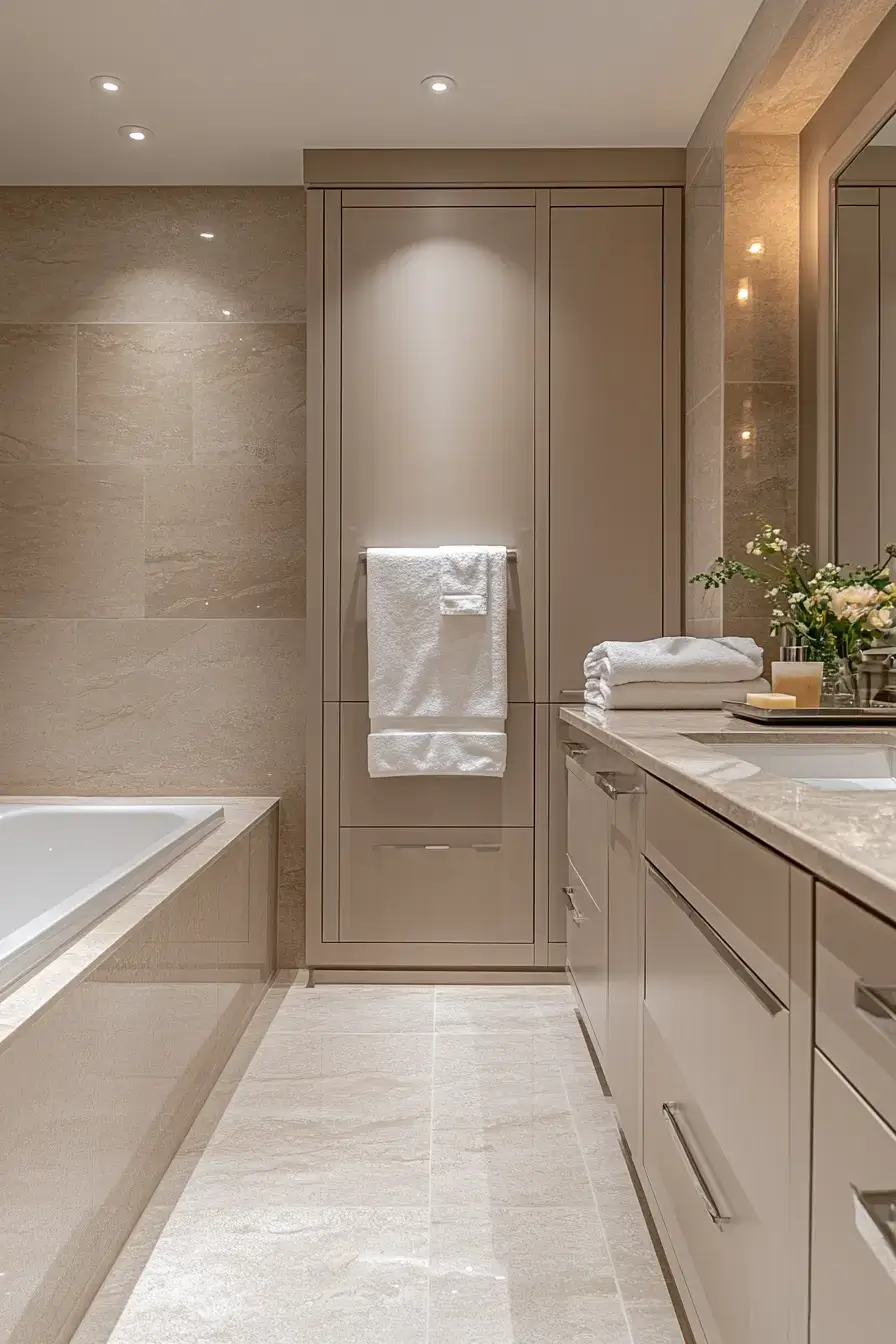 27 Beige Bathroom Looks That Stay Calm Even on Busy Mornings beige bathroom ideas