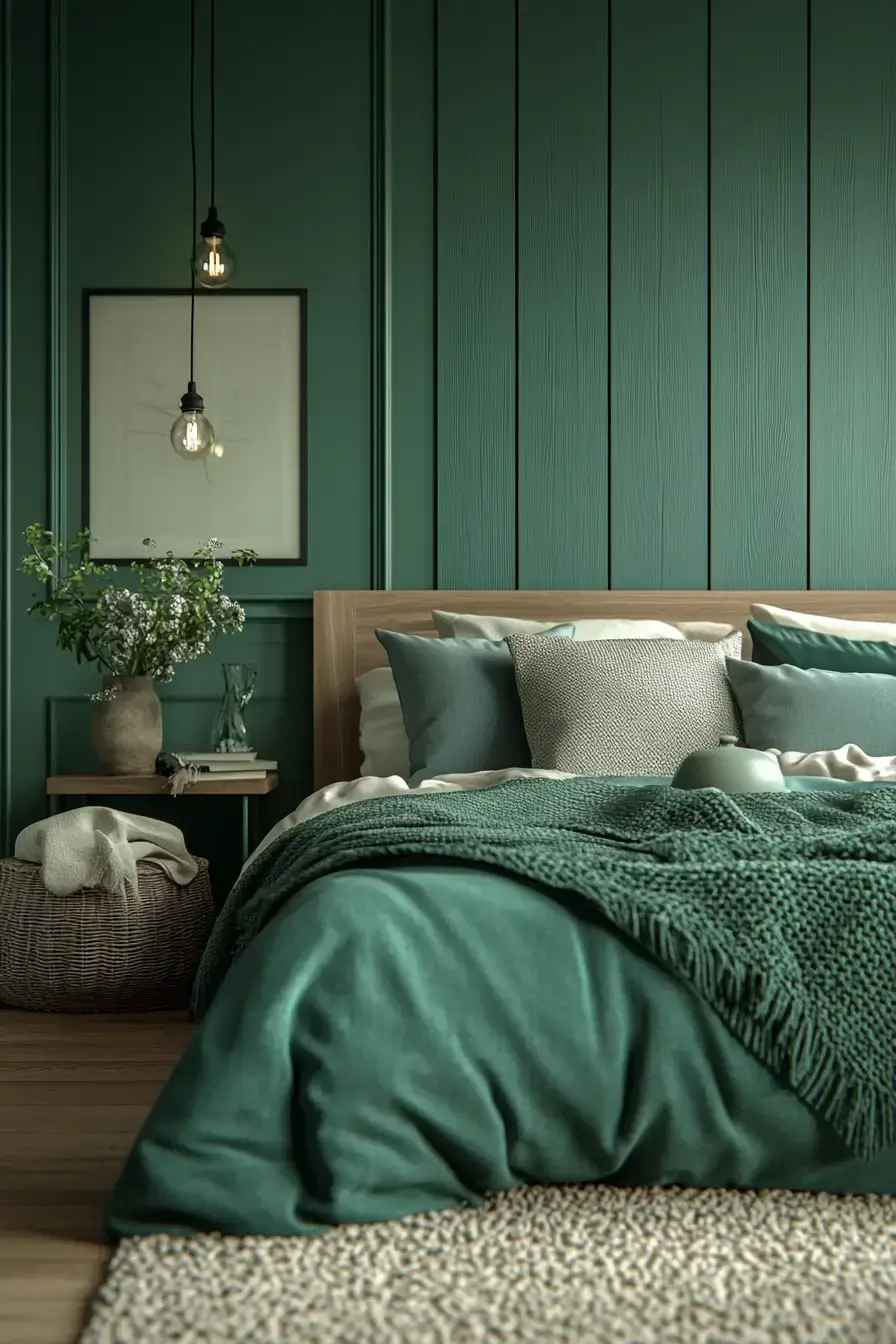 29 Emerald Green Bedroom Ideas for a Deep, Restful Retreat emerald green bedroom