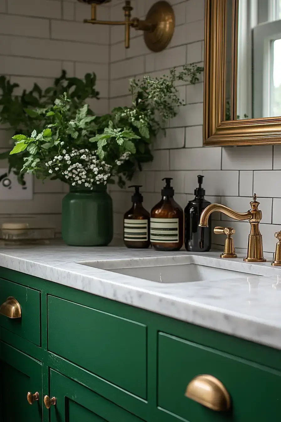 29 Emerald Green Bathroom Ideas That Prove Bold Color Works emerald green bathroom
