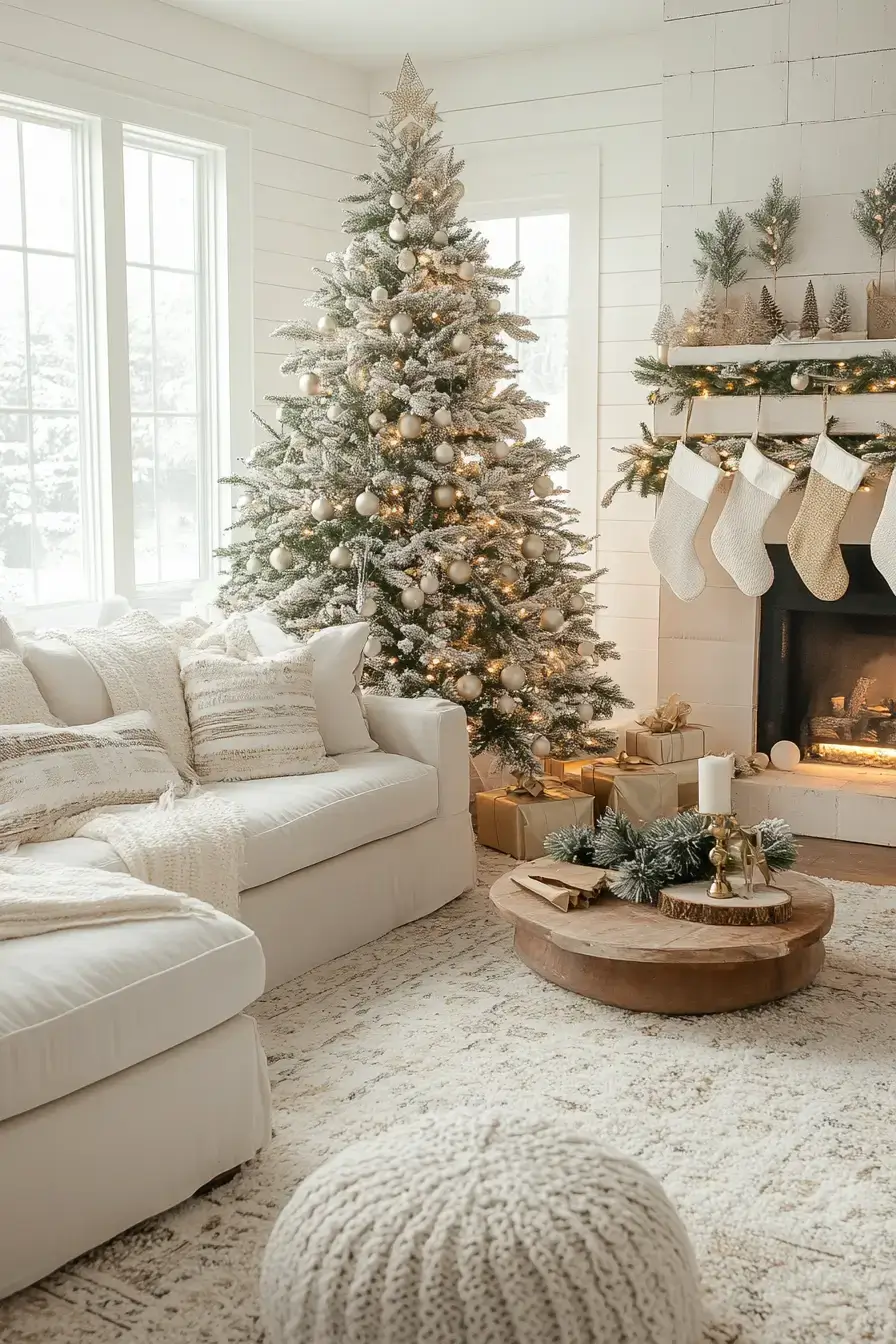 29 Christmas Living Room Setups That Feel Like a Real Holiday Evening christmas living room