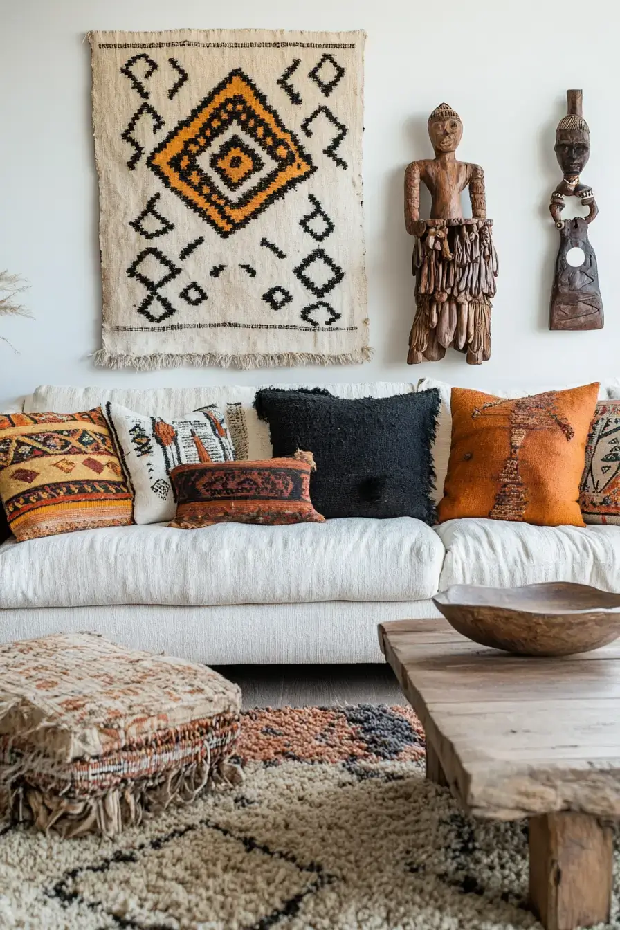29 Afro Boho Living Room Ideas That Feel Lived-In, Not Staged afro boho living room
