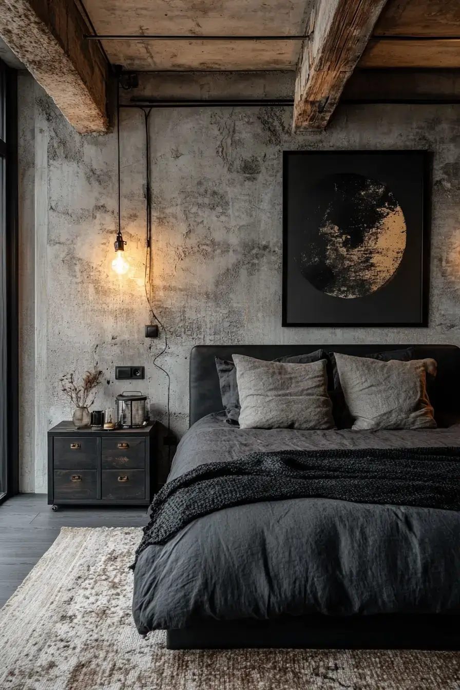 29 Black Themed Bedroom Ideas That Read Cozy, Not Cold black themed bedroom