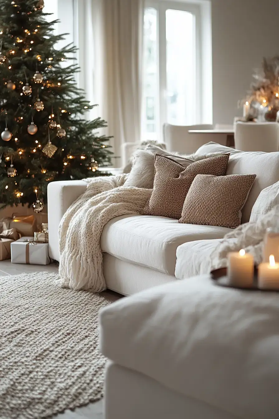 29 Christmas Living Room Setups That Feel Like a Real Holiday Evening christmas living room