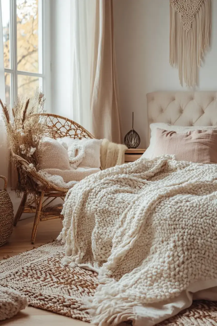 minimalist boho bedrooms