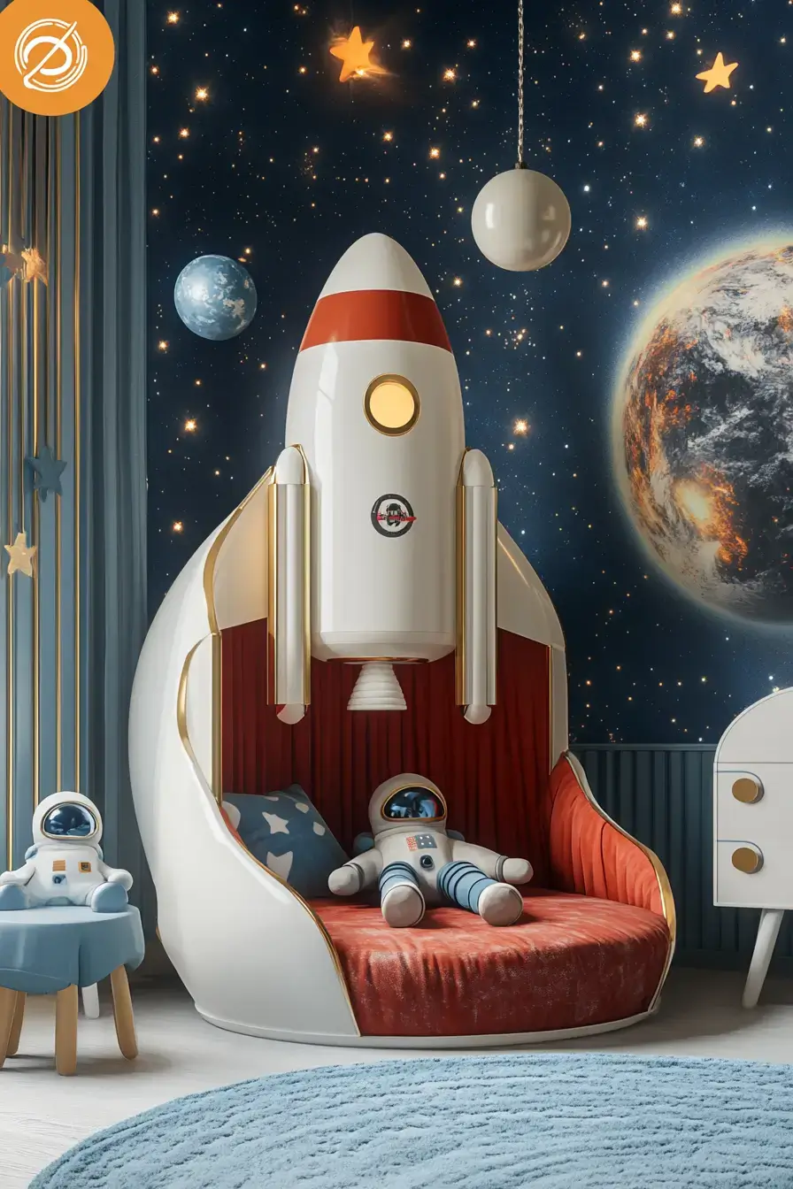 29 Space Themed Bedroom Ideas That Feel Like a Quiet Orbit space themed bedroom
