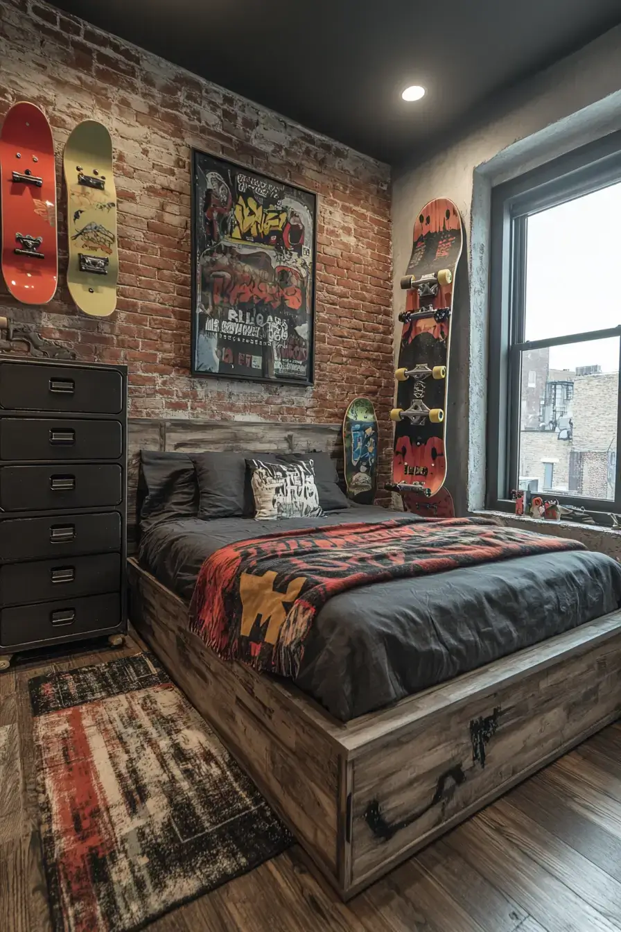 teen boy bedroom