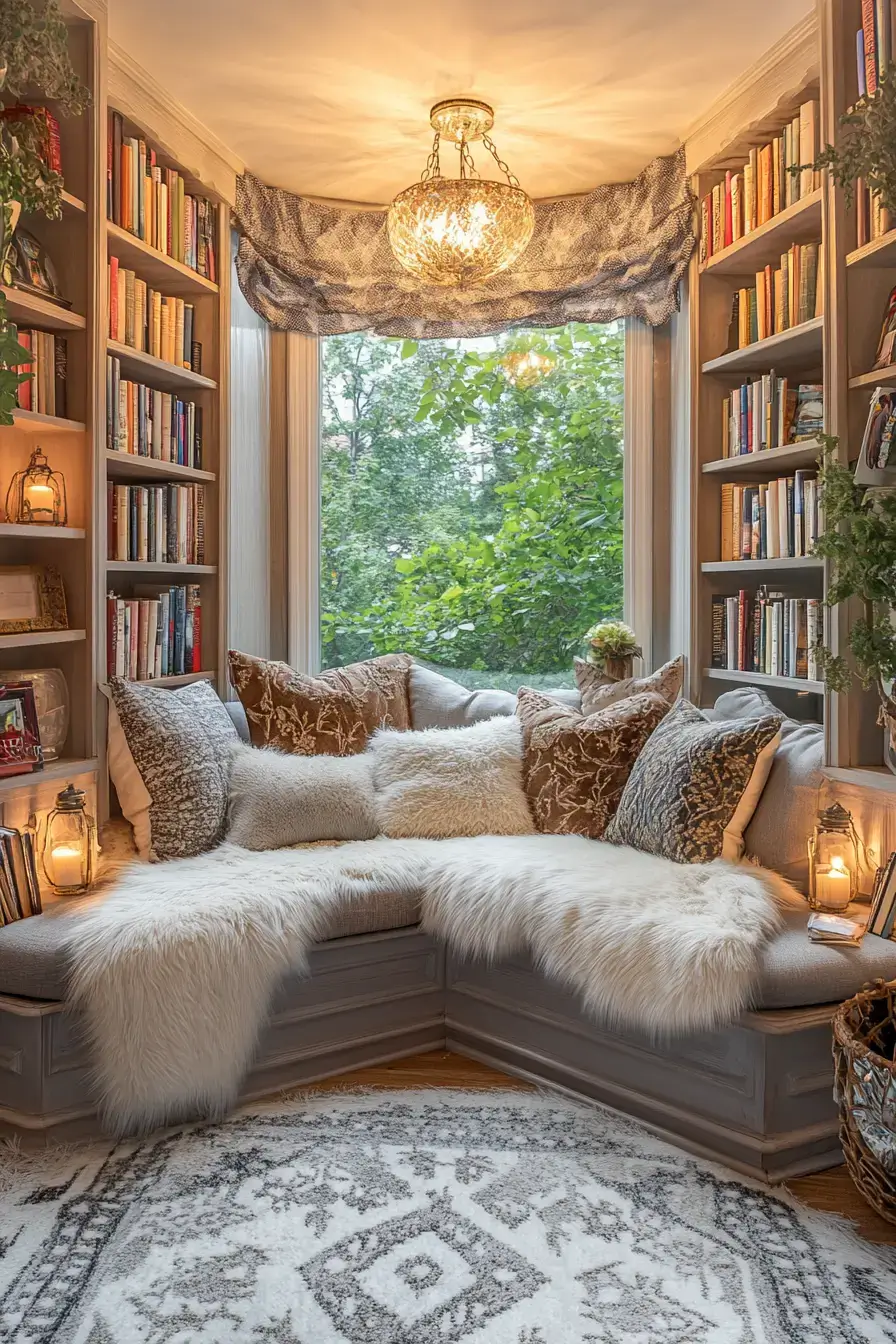 25 Cozy Home Library Corners That Make You Want to Stay Up Reading cozy home library