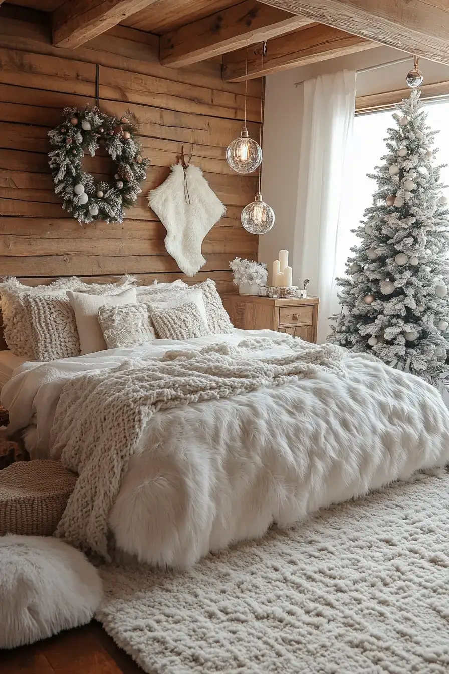 31 Christmas Bedroom Ideas That Feel Warm Without the Glitter Overload christmas bedroom