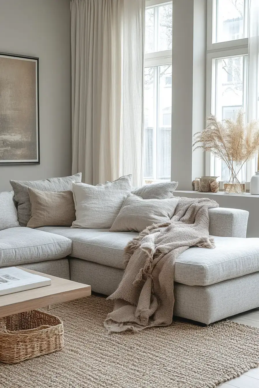 25 Grey and Beige Living Room Mixes That Actually Stay Warm grey and beige living room