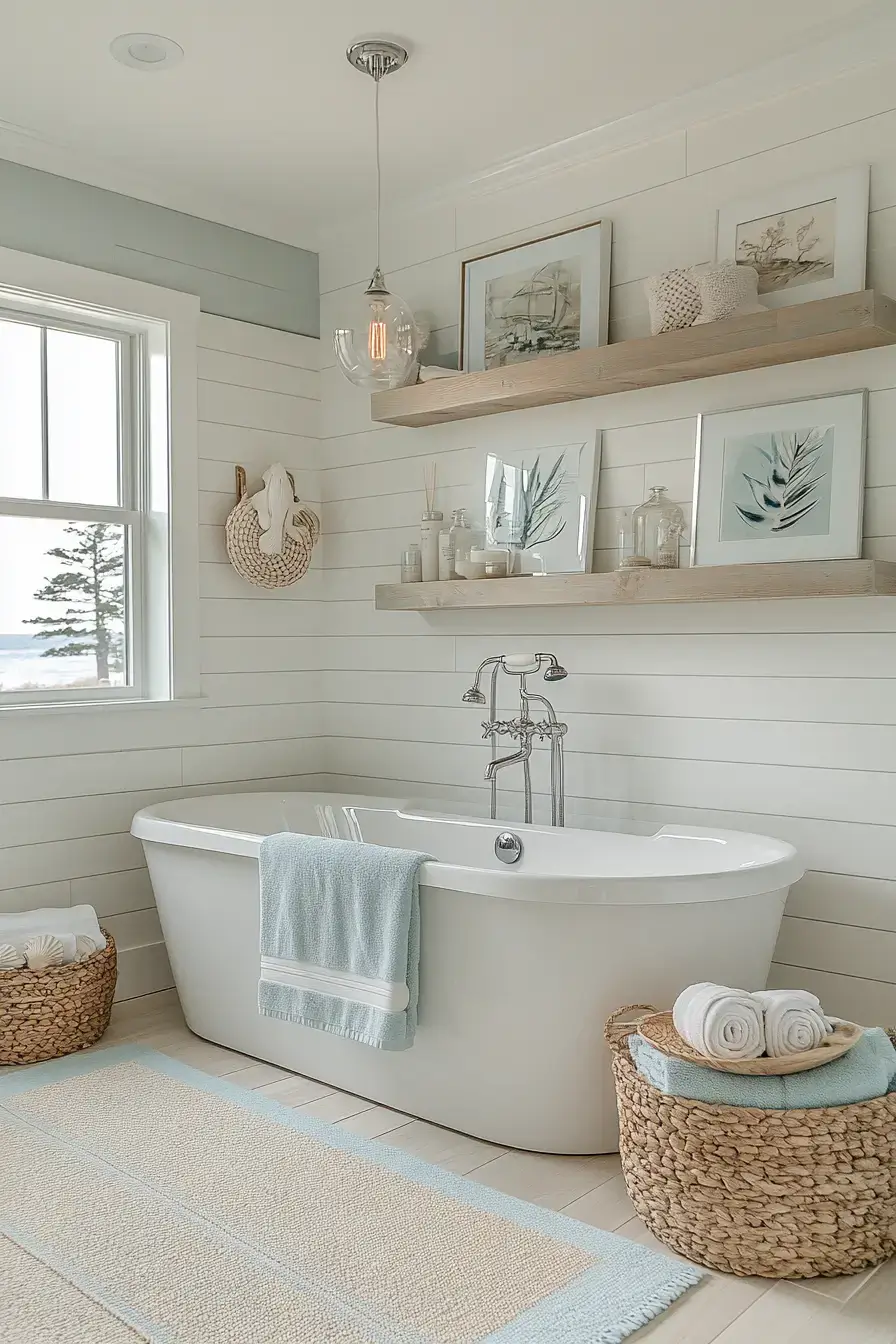 29 Modern Coastal Bathroom Ideas That Feel Spa-Calm modern coastal bathroom