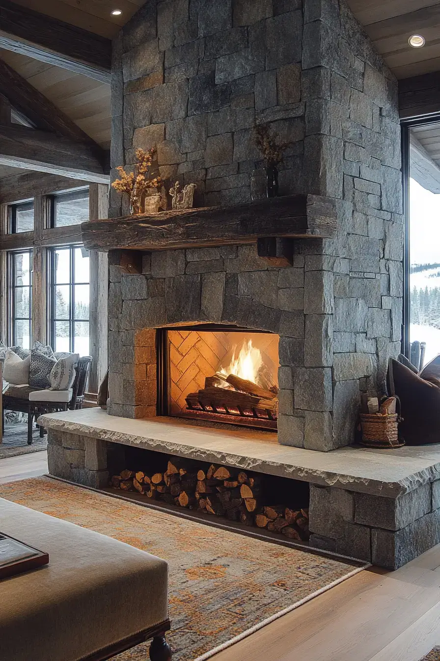 29 Rustic Farmhouse Fireplace Ideas That Anchor the Whole Room rustic farmhouse fireplace